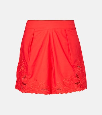 Embroidered cotton shorts | Juliet Dunn