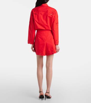 Embroidered cotton shorts | Juliet Dunn