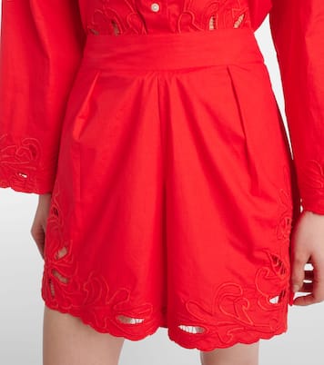 Embroidered cotton shorts | Juliet Dunn