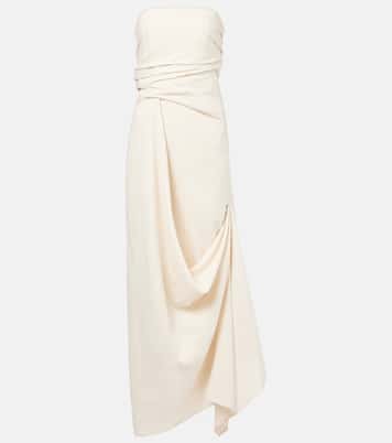 Caravaggio draped linen maxi dress | Staud
