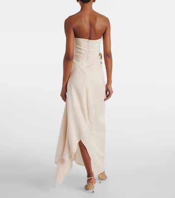 Caravaggio draped linen maxi dress | Staud