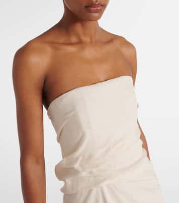 Caravaggio draped linen maxi dress | Staud