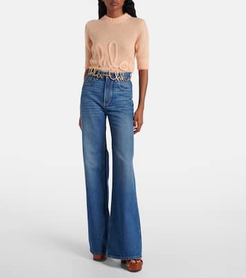 Logo alpaca and silk sweater | Chloé