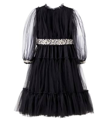 Milie belted embroidered tulle dress | C'era Una Volta
