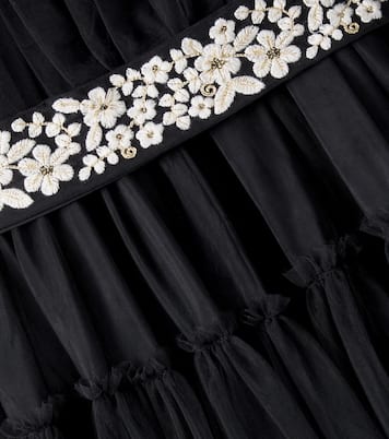 Milie belted embroidered tulle dress | C'era Una Volta
