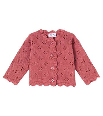 Baby pointelle virgin wool cardigan  | Il Gufo