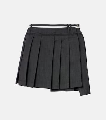 Asymmetric pleated miniskirt | Acne Studios