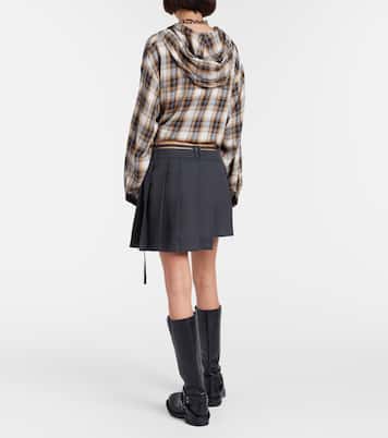Asymmetric pleated miniskirt | Acne Studios