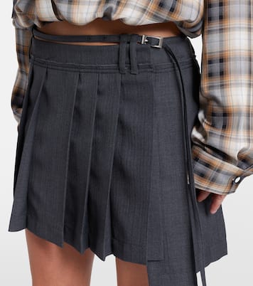 Asymmetric pleated miniskirt | Acne Studios