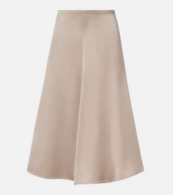 Silk midi skirt | Brunello Cucinelli