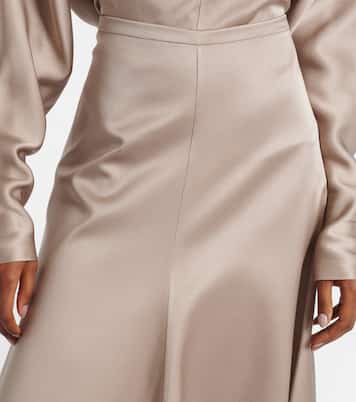 Silk midi skirt | Brunello Cucinelli