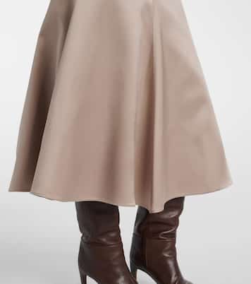 Silk midi skirt | Brunello Cucinelli
