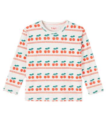 Cherry printed cotton-blend T-shirt | Tinycottons