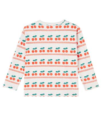 Cherry printed cotton-blend T-shirt | Tinycottons