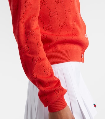Cárdigan de seda y algodón con GG | Gucci
