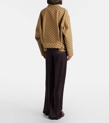 Silk jacquard wide-leg pants | Gucci