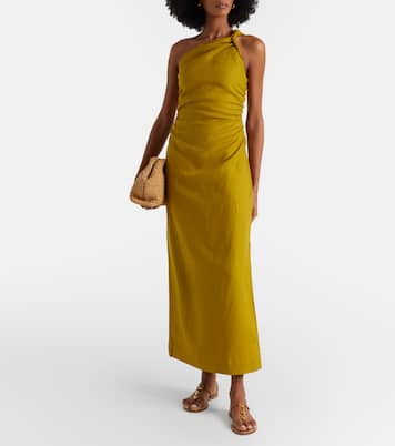 One-Shoulder-Midikleid Jomana aus Leinen | Faithfull