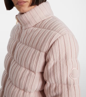 كارديغان من الصوف والكشمير محشوة بريش الإوز | Moncler