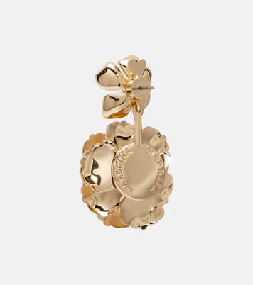 Crystal-embellished floral drop earrings | Carolina Herrera