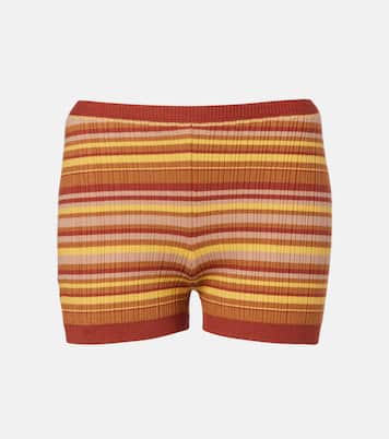 Jack ribbed-knit striped shorts | Bananhot