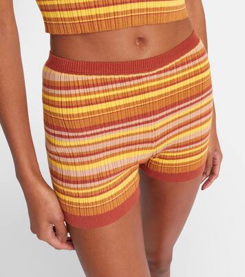 Jack ribbed-knit striped shorts | Bananhot