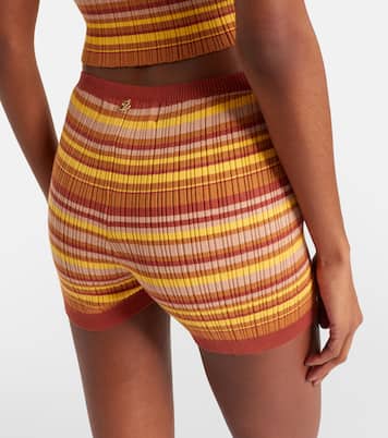 Jack ribbed-knit striped shorts | Bananhot