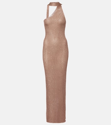 Aretha sequined one-shoulder maxi dress | Bananhot