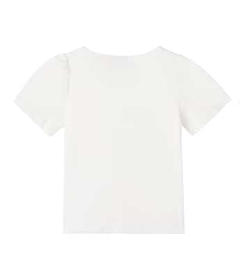 Floral cotton-blend jersey T-shirt | Monnalisa