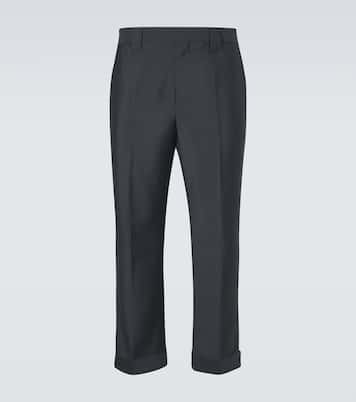 Pantalon droit en laine et mohair | Versace