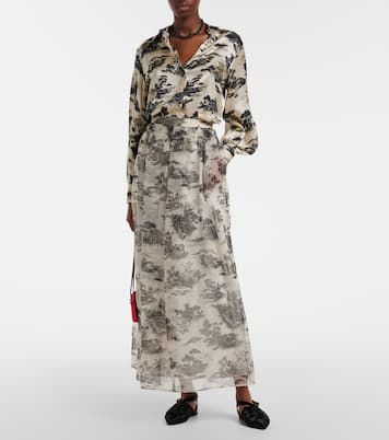 Maxirock Elegante Sabbia aus Seidenorganza | Max Mara