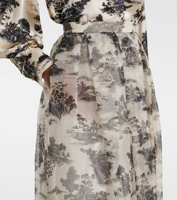 Maxirock Elegante Sabbia aus Seidenorganza | Max Mara