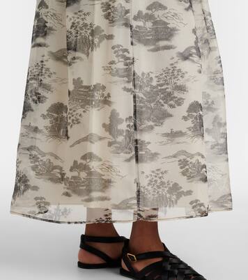 Maxirock Elegante Sabbia aus Seidenorganza | Max Mara