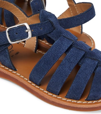 Plage-Stitch Dad suede sandals | Pom d'Api