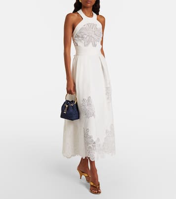 Bon Bon Small raffia-effect bucket bag | Jimmy Choo