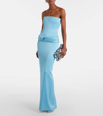 Crêpe satin bustier gown | Alex Perry