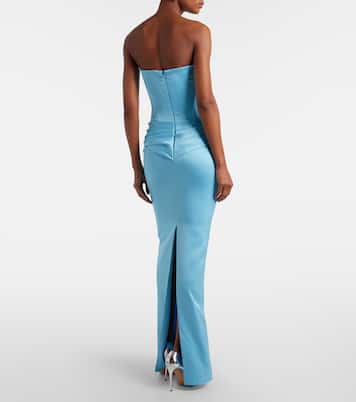 Crêpe satin bustier gown | Alex Perry