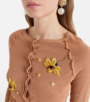 Cárdigan en mezcla de algodón floral | Shushu/Tong