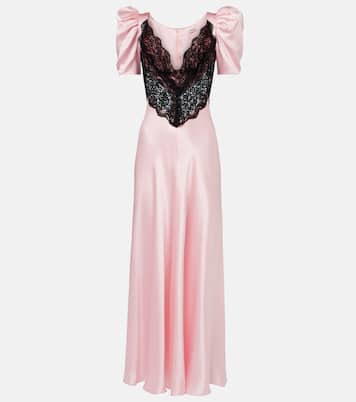 Lace-trimmed silk cocktail dress | Rodarte