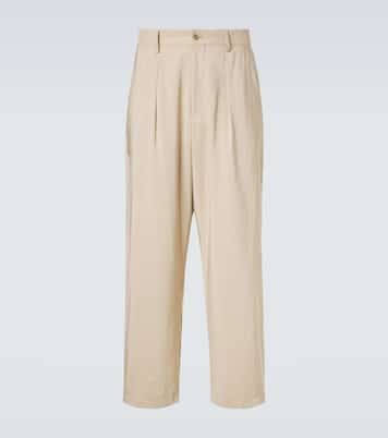 Archivio silk-blend straight pants | Giorgio Armani