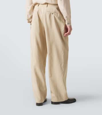 Archivio silk-blend straight pants | Giorgio Armani
