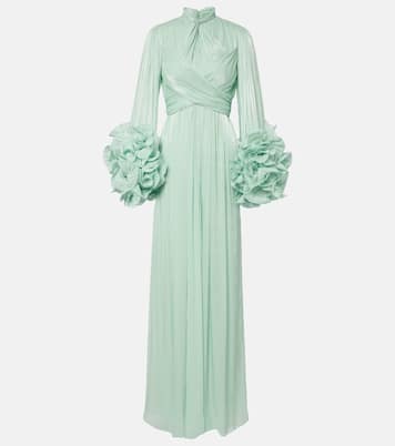 Ruffled georgette gown | Costarellos