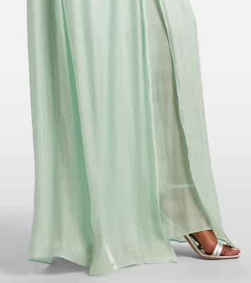 Ruffled georgette gown | Costarellos