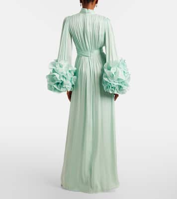Ruffled georgette gown | Costarellos