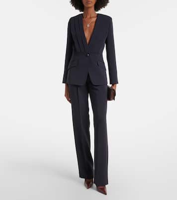 Blazer de crepé cady plisado | Max Mara