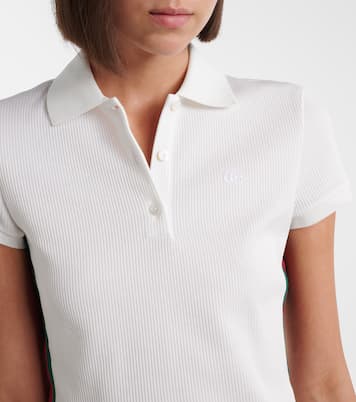 Cropped-Poloshirt Web Stripe aus Rippstrick | Gucci