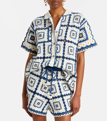 Dolly crochet cotton shirt | Alémais