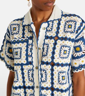 Dolly crochet cotton shirt | Alémais