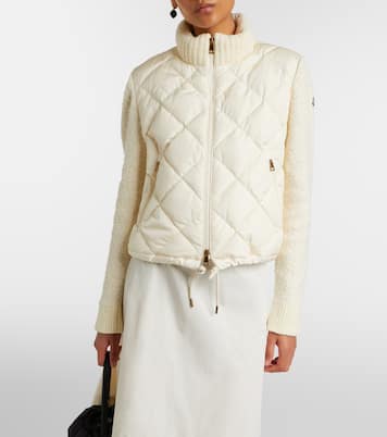Down-paneled cotton-blend cardigan | Moncler