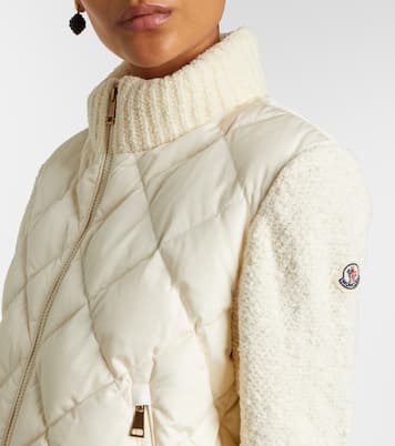 Down-paneled cotton-blend cardigan | Moncler