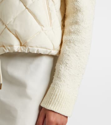Down-paneled cotton-blend cardigan | Moncler